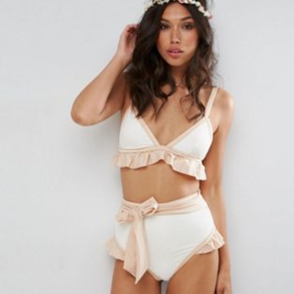 high waisted frill bikini